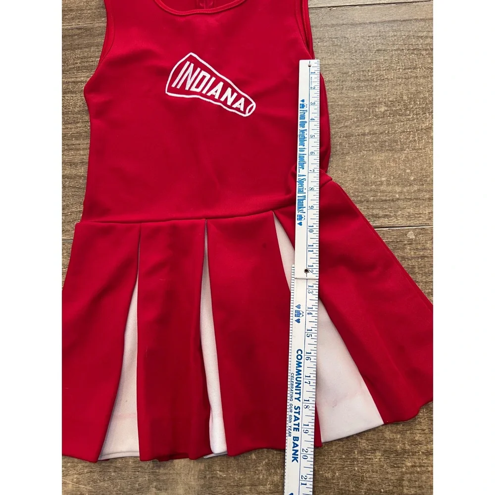 Vintage Little King Youth Indiana Hoosiers Cheerleader Dress Medium 12 Red/White